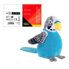 Idena Plüsch Plappertier Wellensittich blau 18cm - 40359