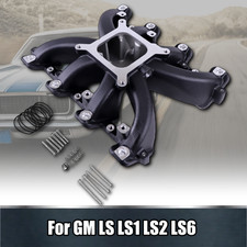 Intake Manifold Cathedral Port Single Plane Efi 300-137 For Gm Ls1 Ls2 Ls6 Black