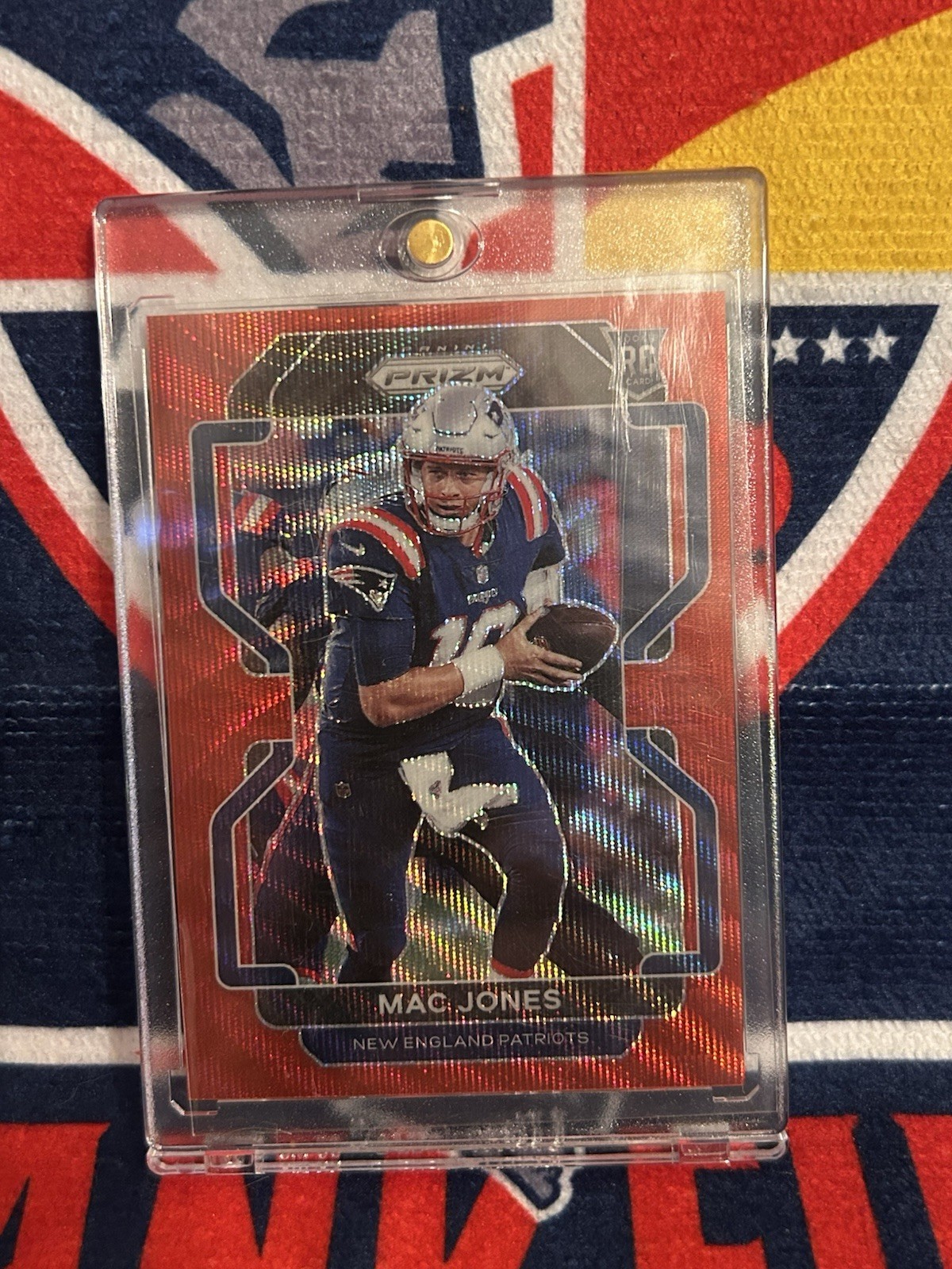 Mac Jones 2021 Panini Prizm Red Wave Prizm Rookie #336 RC /149 SP Patriots 49ers