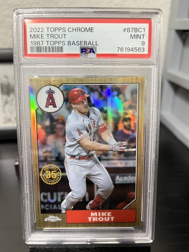 2022 Topps Chrome #87BC1 Mike Trout PSA 9 Angels GOAT