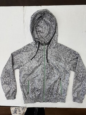 Pull & Bear Women s Leopard Print Mesh Lined Windbreaker Size Small
