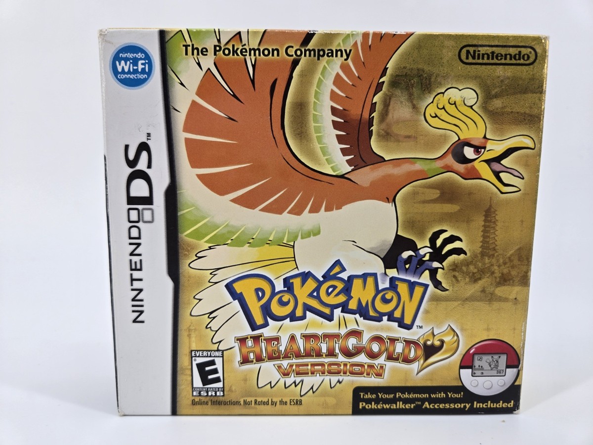 Pokemon HeartGold Version CIB w/ Pokewalker & PreOrder Ho-Oh