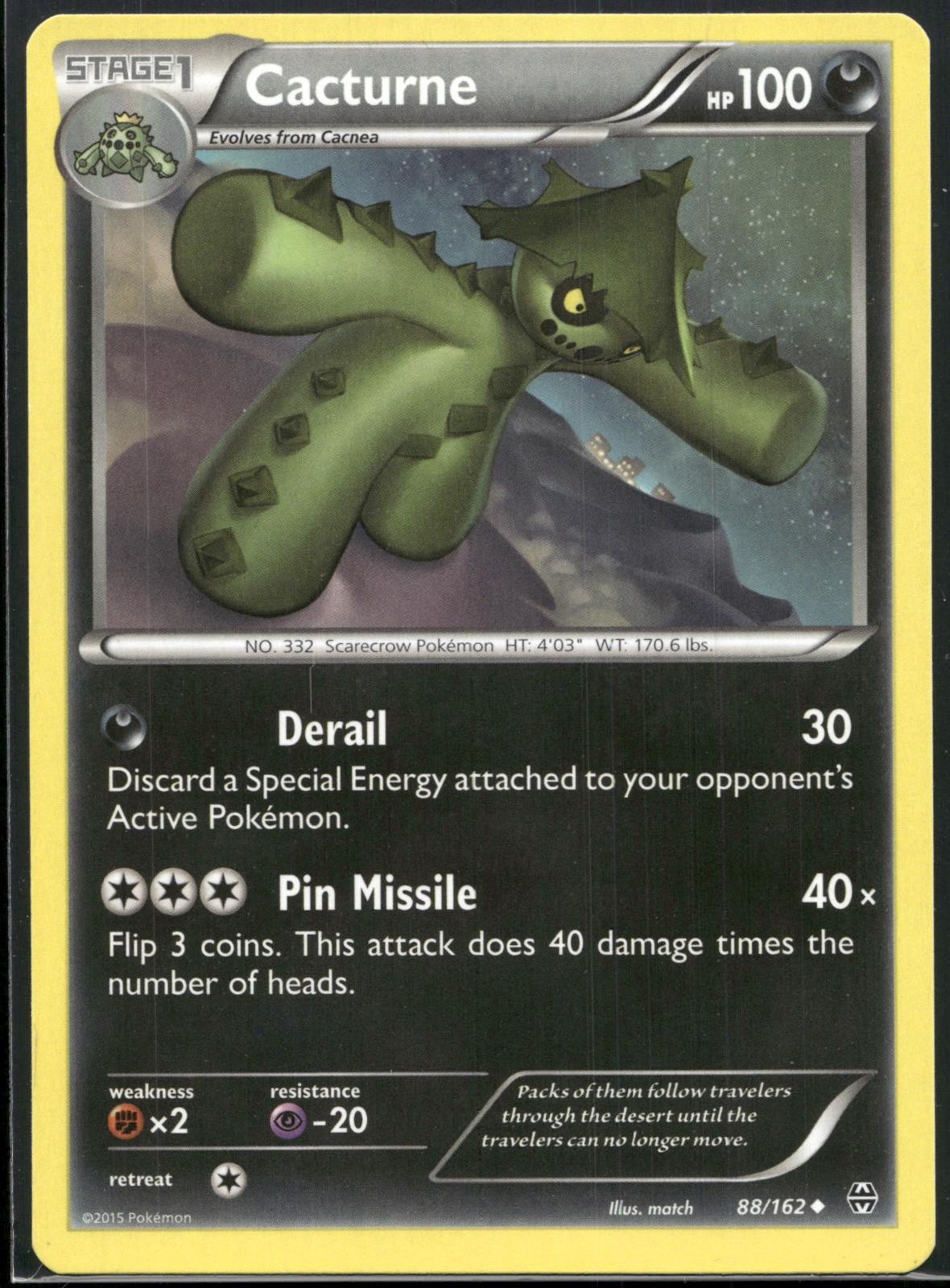 Cacturne 88/162 BREAKthrough Pokemon Card 2015 Lightly Played