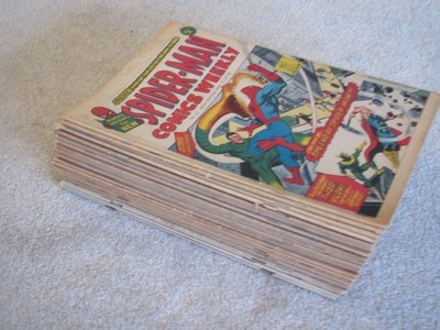 Spider-Man Comics Weekly, x 36, # 12- 47 consecutive, Marvel UK comics, 1973