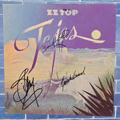 ZZ Top | Signed lp| 3 members | Tejas