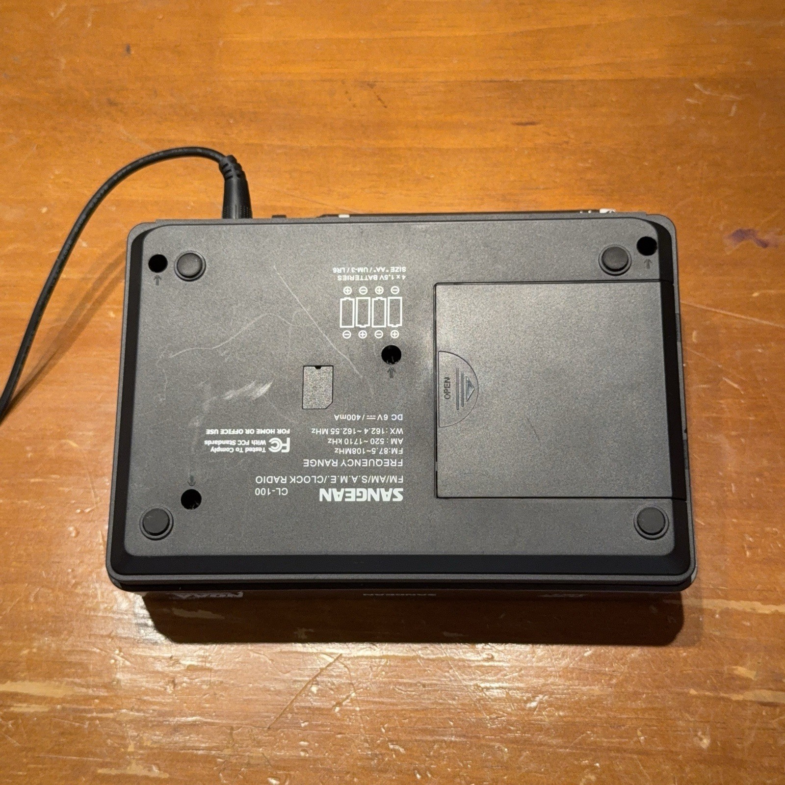 Sangean CL-100 Table-Top SAME Weather Alert Radio with Power Cord | eBay
