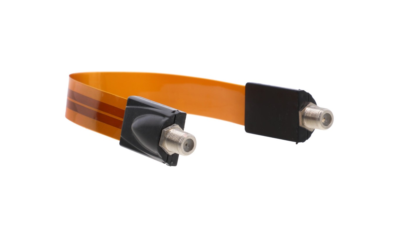 5902689073854 Przepust antenowy okienny płaski SAT F - F slim HQ LIBOX LB0076B L