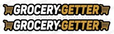 2pcs Grocery Getter Humor Joke Jdm Drifting Racing Vinyl Sticker Decals 5