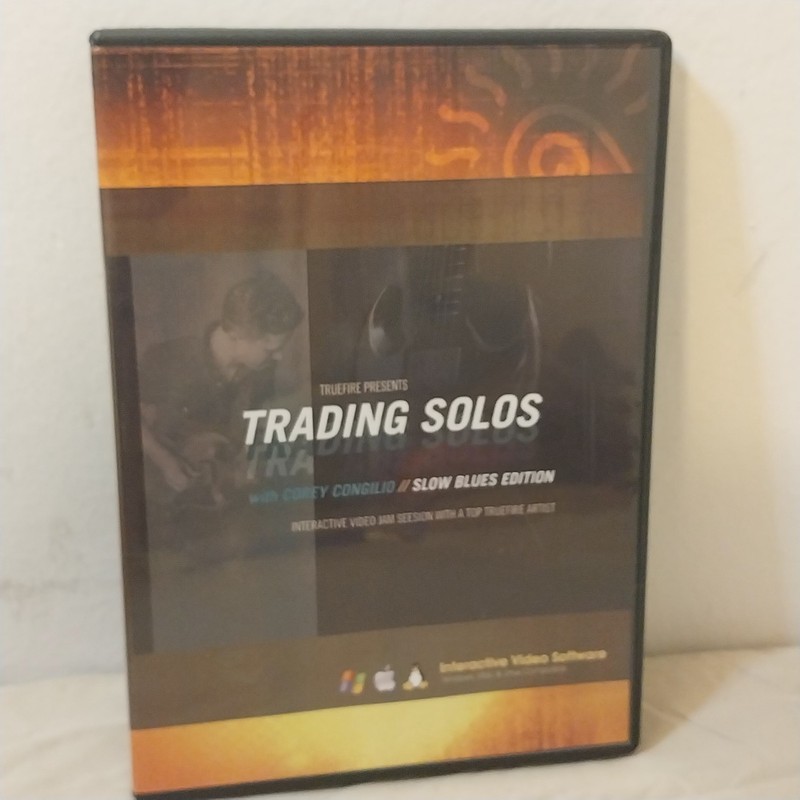 2018 Truefire Trading Solos W/Corey Congilio-Slow Blues Edition Data-DVD GUC