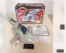 1981 Star Wars Kenner Slave 1 Schiff + Box An...