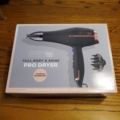 Conair Infiniti Pro Full Body & Shine Pro Dryer W/ Diffuser Ceramic Tech Black