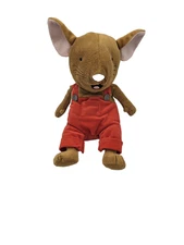 Kohl’s Cares Plush If You Give a Mouse a Cookie Brown Red Overalls Stuffed Anima