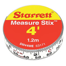 Starrett Tape Measure Stix with Adhesive Backing - Mount to Work Bench, Saw and