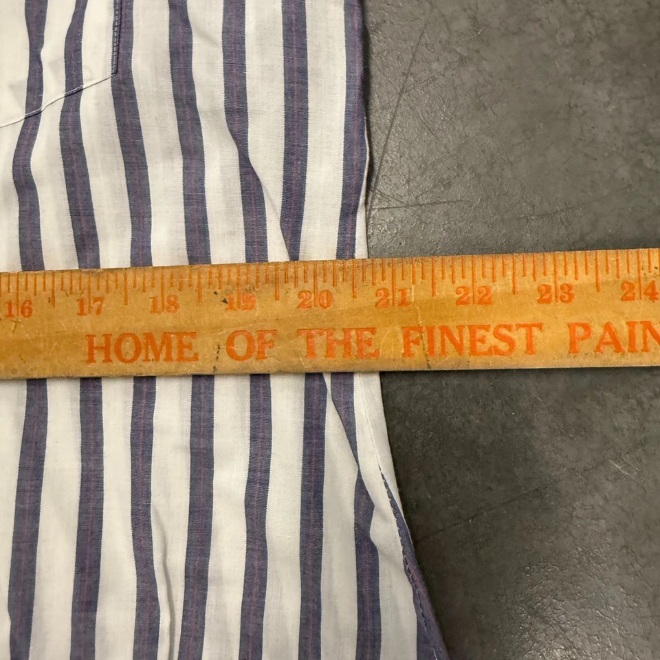 Size 16 - Ketch Dress Shirt Men Blue White Striped Regular Button Up Ships Fast! - Image 4 of 4