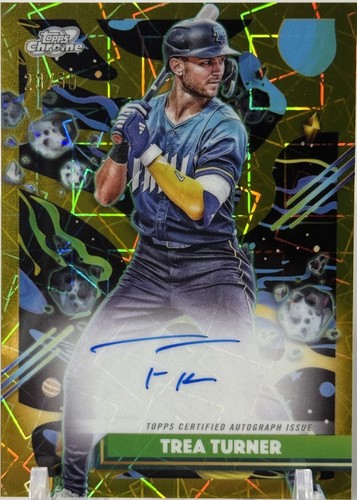 2025 Topps Chrome Cosmic Trea Turner Light Speed Refractor 