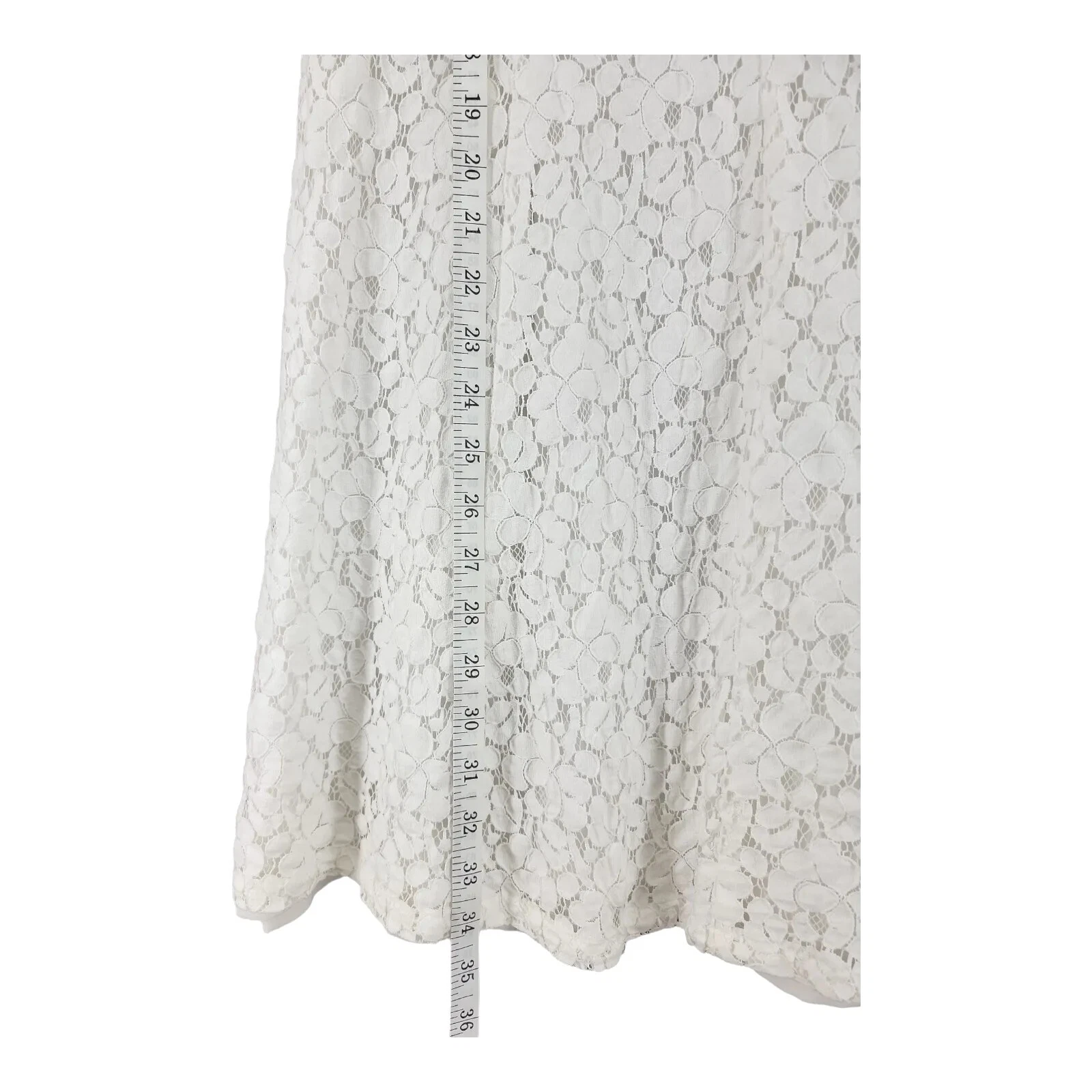 Abito donna Michael Kors pizzo floreale 10 senza maniche bianco carriera casual estivo