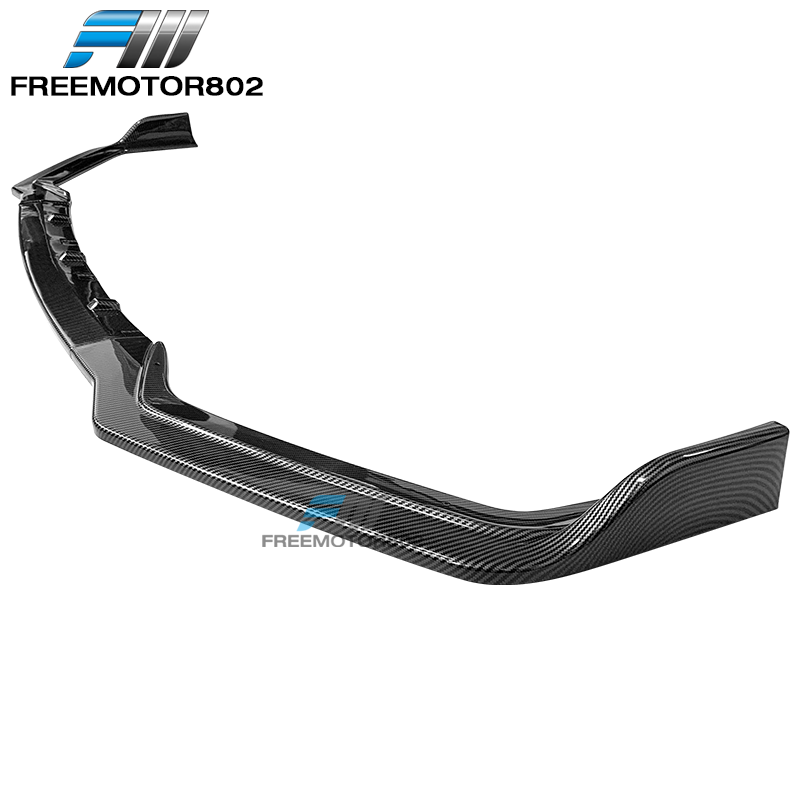 Fits 18-24 Infiniti Q50 Base Front Bumper Lip Spoiler Carbon Fiber