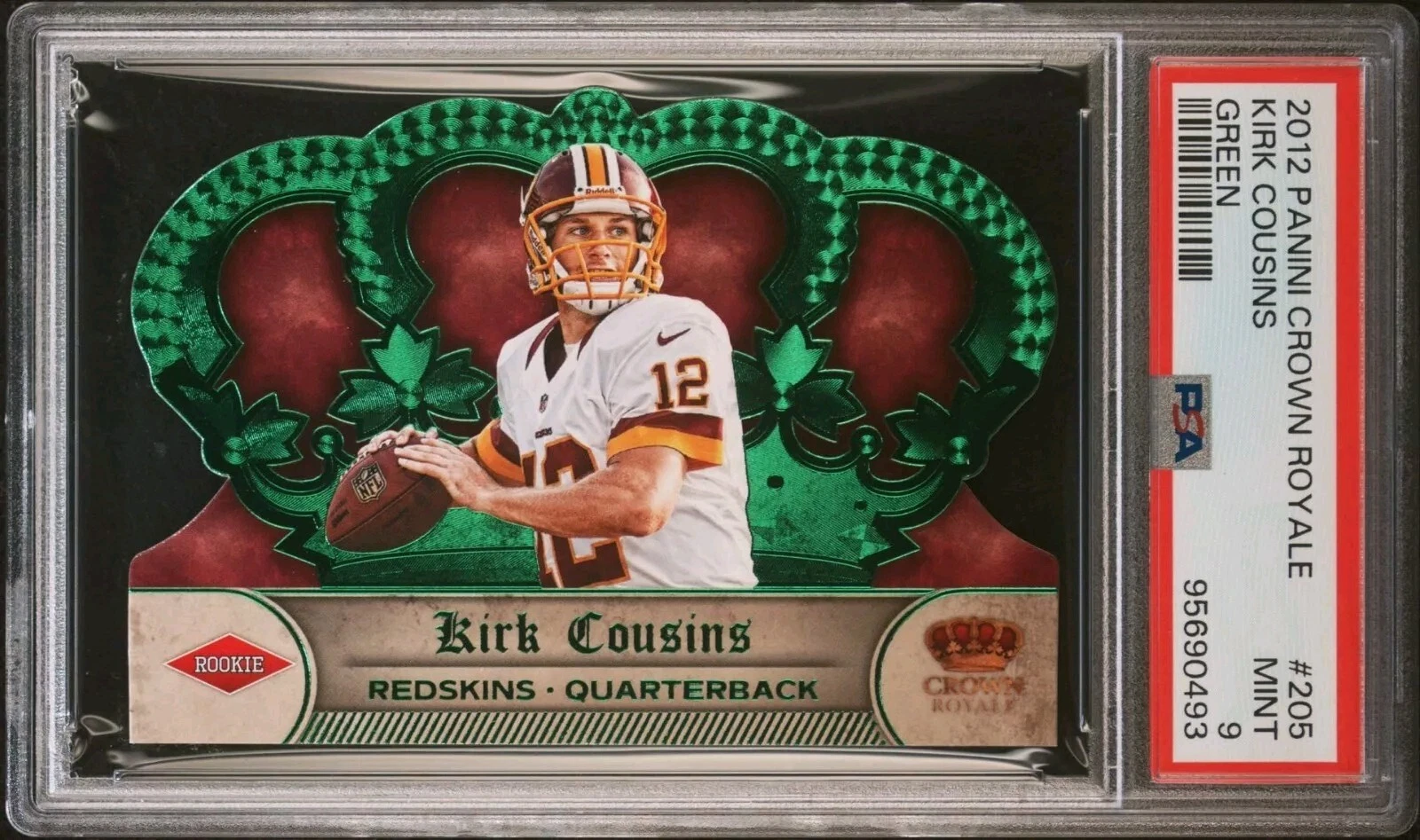 Kirk Cousins Panini Crown Royale #205 Green