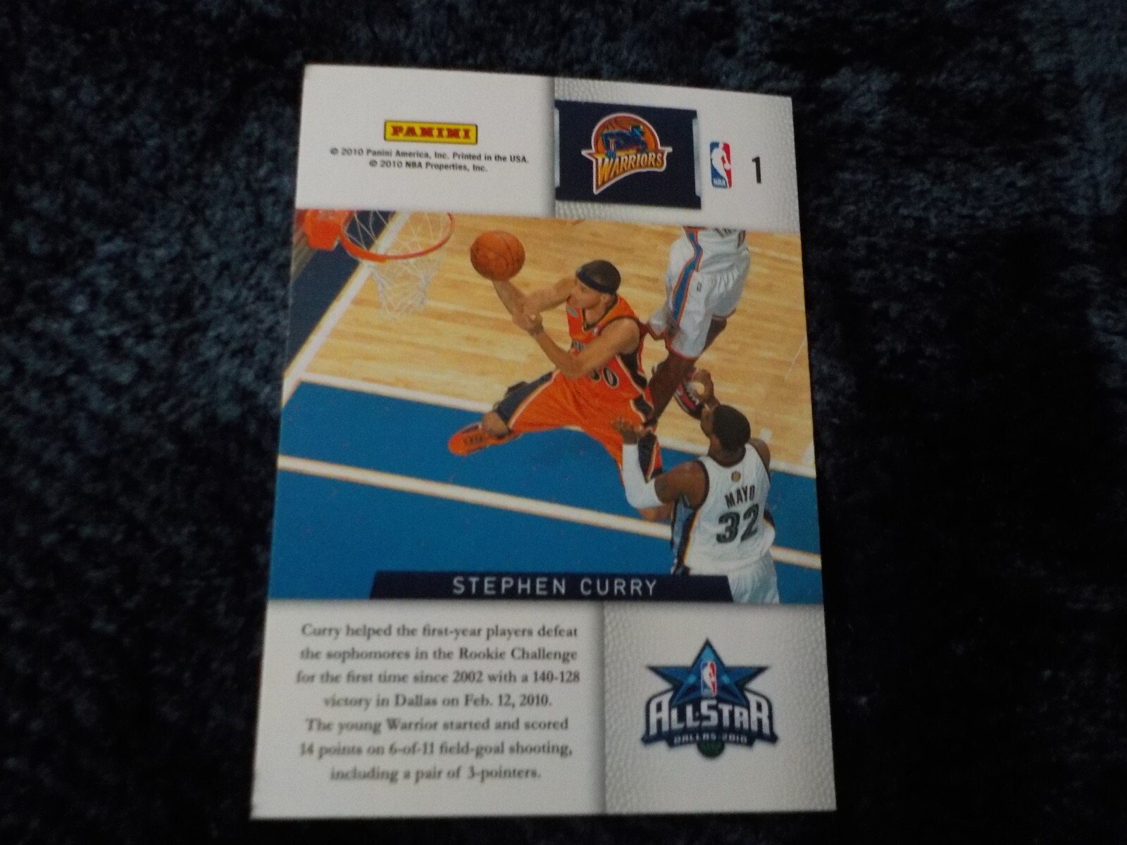 2009-10 Panini Season Update - Rookie Challenge #1 Stephen Curry (RC)