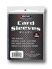 BCW Standard Clear Soft Trading Card Sleeves 100, 200, 300, 500, 1000, 2000