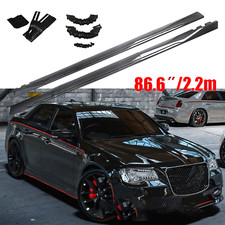 For Chrysler 300 C Carbon Fiber 2.2m86.6inch Side Skirt Extensions Rocker Panel