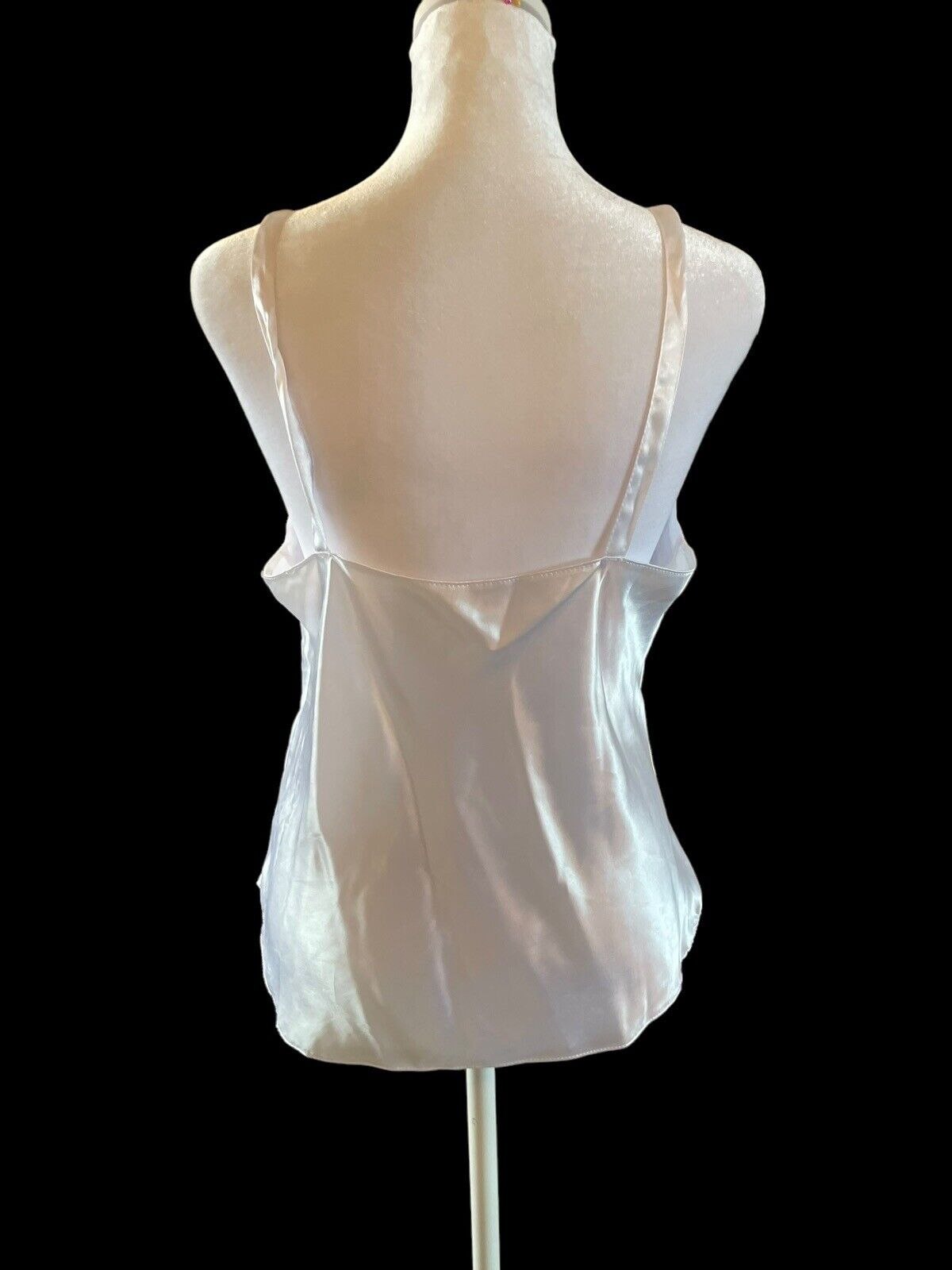 Vintage Lucie Ann II Sz 36 Camisole White Shiny S… - image 3