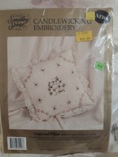 Something Special Candlewicking Embroidery DOGWOOD PILLOW 80227