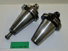 Lot of 2 SYIC Techniks CAT50 through-coolant toolholders 1/2 bore x 2-5/8"proj