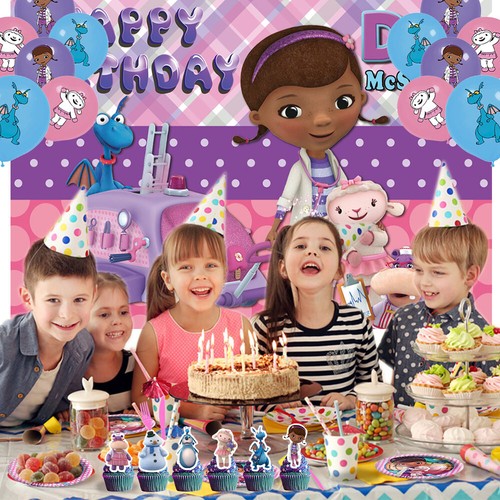 Doc McStuffins Forniture per Feste Set Piatti Palloncini Cake Topper Striscione - Foto 5 di 8