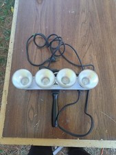 Vintage Harwood Chicago 4 Light Movie Photography Light Bar TESTED WORKS W/BULBS