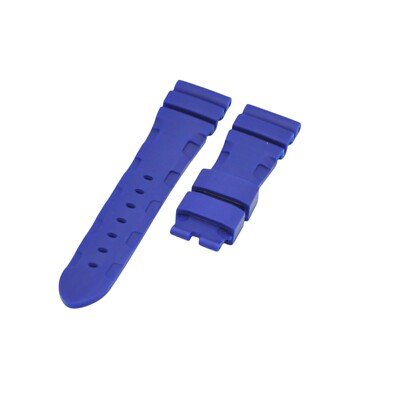 22x18mm Blue Rubber Watch Strap For Panerai Luminor Marina Submersible