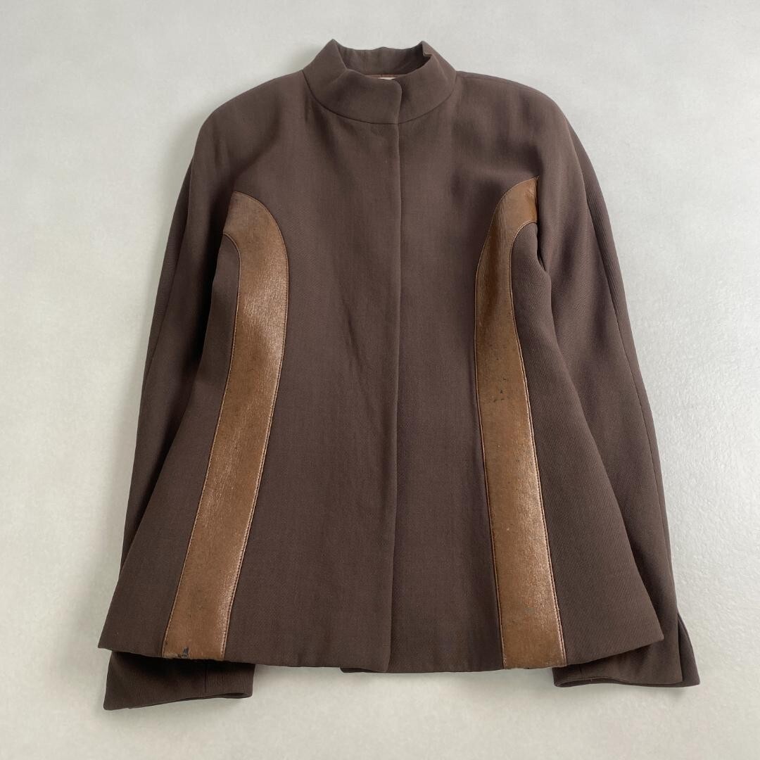 w2154 Givenchy Collarless Jacket Wool GIVENCHY Br… - image 1