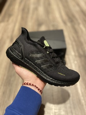 adidas black and lime green shoes