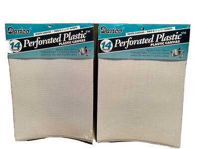 Darice Perforated Plastic 14 Count Two 8-1/4'' x 11'' Sheets Lot of 2