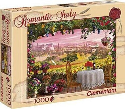 Puzzle 1000 Pezzi Romantico Roma - Colosseo Al Tramonto - Illustrazione D'Autore