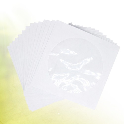 100 Pcs CD Package Environmental Protection DVD Paper Case Transparent Window - Afbeelding 7 van 12