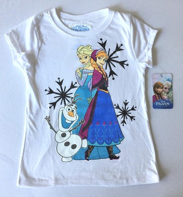 Anna Elsa Frozen Disney World Youth tee shirt Olaf Kristoff Moana Maui Hans