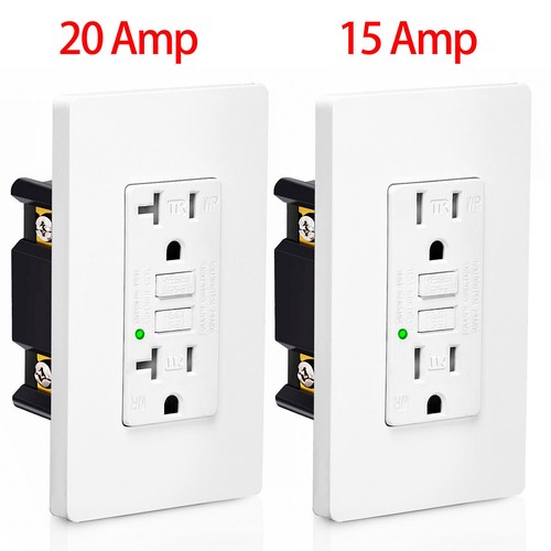 15 Amp 20 Amp GFCI Outlet TR Residential Commercial Grade ETL Certified w/ Plate - Picture 14 of 14