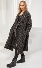 CRAZY H4 denim cotton structured    coat size L/XL