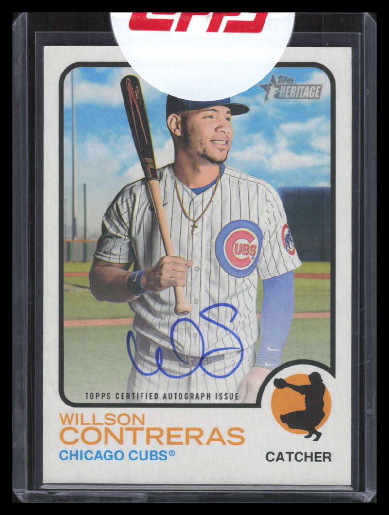 2022 Topps Heritage Real One Autographs ROAWC Willson Contreras Auto