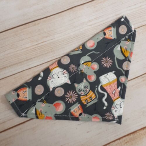 Katze Bandana Handarbeit zum Anschieben am Halsband Bandana kleiner Hund Haustier Katzen Freund Geschenk - Bild 7 von 7