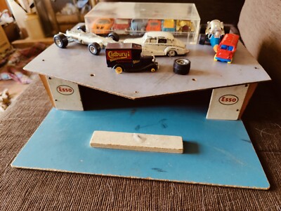 Esso Lubrication Service Toys  Vintage Child's Wooden Garage Cars Not Included