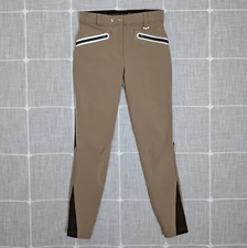 Decathlon Fouganza Breeches Pants Womens 24x26 Brown Riding Equestrian Jodhpurs
