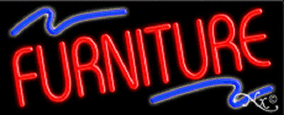 BRAND NEW ''FURNITURE'' 32x13 W/LINES REAL NEON SIGN w/CUSTOM OPTIONS 10800