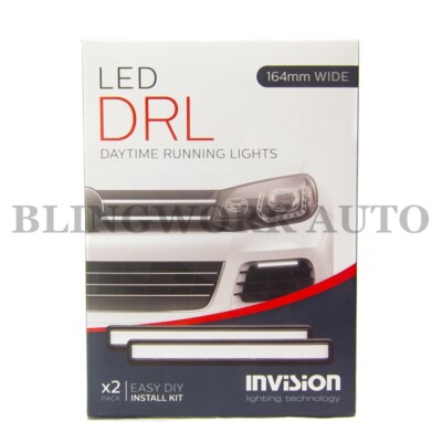 (PAIR) INVISION LIGHTING 164mm LED Daytime Running Light Universal DRL Kit