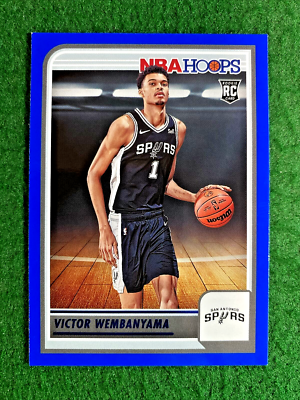 2023-24 Panini NBA Hoops #377 RC SP Blue Victor Wembanyama San
