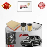 Set Service 4 Filter Und ÖL VW Tiguan 2.0 Tdi 110KW 150CV Von 2015-