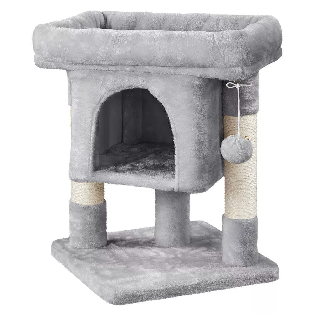 59cm Small Cat Tree Tower Basic Cat Condo Cat Tree w Perches Scratching Posts