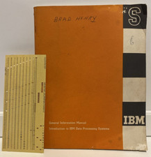 Vtg 1960 IBM General Information Manual Intro to IBM Data Processing Systems