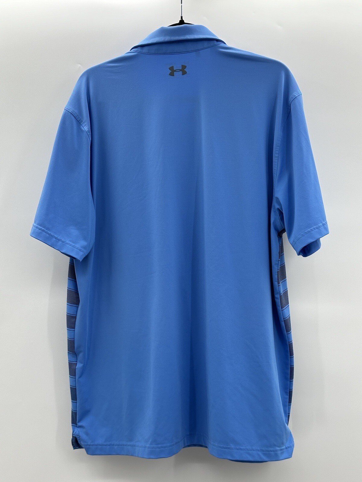 Under Armour Polo Shirt HeatGear Men's XLarge Short Sleeve Loose Striped EUC thumbnail 7